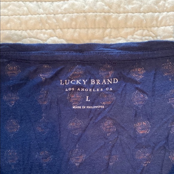 Blue and Brown Graphic Short Sleeve Tee - Picture 2 of 4